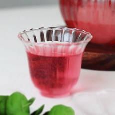 SW 내열 유리 찻잔 65ml 꽃차 보이차 다도 티타임 꽃모양 VV