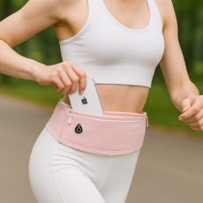 토노아 남녀공용 흔들림 없는 초경량 러닝 벨트, 파스텔 핑크, 1개