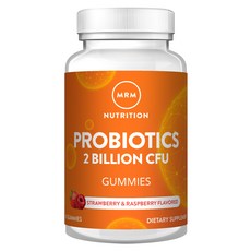 Mrm 益生菌 20 億 CFU 軟糖 草莓和覆盆子口味 60 粒, 1個