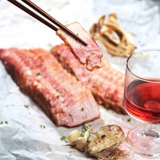 홈파티 캠핑바베큐 참나무훈연 초벌 훈제바베큐, 5개, 350g