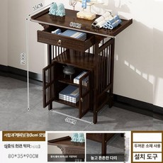 얇은콘솔 현관 슬림 우드콘솔 인테리어 장식장, 확장 두꺼워진 80cm 서랍 캐비닛 35cm