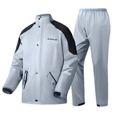 오토바이 상하 세트 우비 배달 라이더 전용 초경량 방수 통기성 반사 우비, 그레이