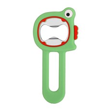 4組硅膠卡通可愛磁吸開瓶器便攜創意啤酒開瓶器冰箱貼起子開蓋小神器, 1個, 綠色:4組