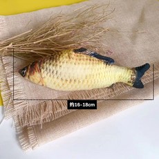 毛絨貓玩具 - 仿真羊駝造型 貓薄荷填充 貓咪玩偶, 1個, 仿真魚,貓薄荷毛絨玩具