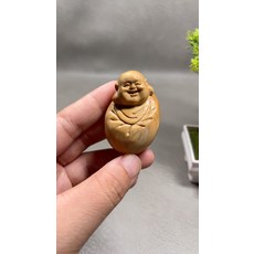 太行崖柏 笑臉佛手把件, 如圖所示, 1個
