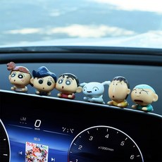 새봄HnF 자동차용 짱구 피규어 친구들 애니메이션 케릭터 인형 6캐릭터, 1개