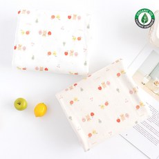 원단마트 대폭 오가닉 양면 다이마루 푸푸베어 2컬러, 크림아이보리, 1개