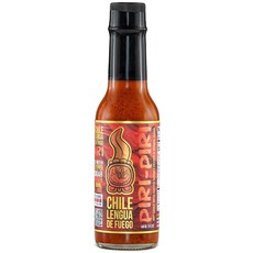 Chile Lengua de Fuego Piri 핫 소스 - 1병 스카치 보닛 올리브 오일 및 커민이 함유된 아티산 온두라스 균형 잡힌 열 톡 쏘는 맛 천연 성분 소량 배치, 18 Piri Piri, Pack of 1, 148ml, 1개