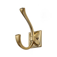 Khtumeware 빈티지 벽 후크 10팩 코트 후크 하드웨어 타월 후크 코트 걸기용 베네치아 브론즈 로브 후크 벽걸이 열쇠 타월 가방 컵용 나사 포함, 2, 브러시드 골드