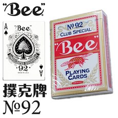 BEE 美國原廠直送 專業撲克牌 No.92 Club Special(紅) 橋牌協會指定牌 賭場專用牌, 1個