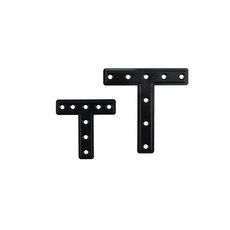 마켓마고25 평철 T자 흑도장 연결브라켓, 1) 70X70X18/흑도장