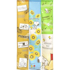 노렌 공방 노렌 스누피 3연의 렌 내추럴 롱 기장 멀티 컬러 가로 85 cm × 세로 170 cm 11541