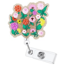 It Only Goes to Ten 재미있는 간호사 배지 릴 접이식 ID 카드 의료 홀더 악어 클립 포함 RN CNA ER ED 정신과 소아 통증 관리 종양학 1차 진료 NP, Surpise Songs Piano Flowers