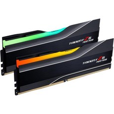 G.SKIL 트라이던트 Z5 네오 RGB 시리즈 DDR5 RAM AMD 엑스포 및 인텔 XMP 3.0 128GB 2x64GB 6000MT/s CL36-44-96 1.25V 데스, 128GB (2x 64GB), DDR5-6000 32-44-44-96 1.40V (E, Matte Black