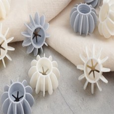 아베리호 톱니모양 원형 세탁볼 세탁용품, 화이트 그레이, 1세트, 그레이