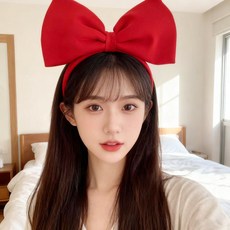 왕리본 파티머리띠, 레드