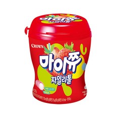 크라운 마이쮸 용기 자일리톨 딸기, 110g, 8개