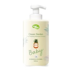 nac nac 果漾保濕2合1洗沐慕斯, 1個, 500ml