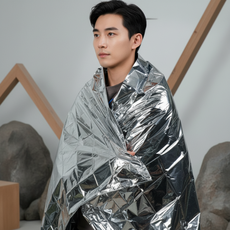체온보존 알루미늄 서바이벌 블랭킷 130x120cm 캠핑 방풍담요, 은박담요130x210, 1개