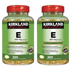 커클랜드 비타민 E 180mg 500정 x2통, 2개