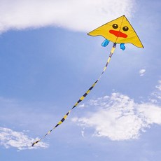 可愛動物三角長尾巴風箏(全配/附150米輪盤線) 造型風箏 動物風箏 兒童風箏, 1個, 全配組(附輪盤集線器+150米線),小鴨