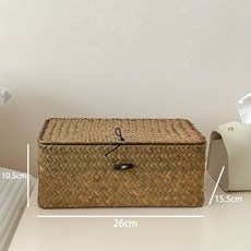 티 박스 차 칸막이 바구니 상자 수납 소품 커피 홈카페 보관함, 1개, K. 초본 중형 직사각형