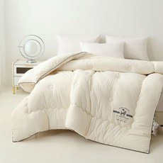 천연양모이불 포근한 겨울용 사계절 침구세트 호텔식 고급스러운 포근함 따뜻함, 호주 수입 양모 이불 - 화이트