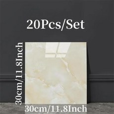 PVC 모조 모자이크 나무 대리석 벽돌 타일 자체 접착 벽 스티커 방수 바닥 타일 10 개 30x30cm White-Stripe, 10) 베이지20개