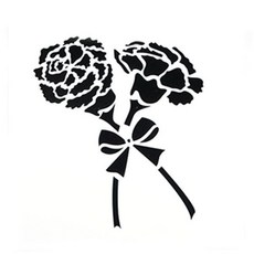 아트박스/와인앤쿡 카페테리아 데코 도안 스텐실(카네이션더블) 1개