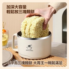 304不鏽鋼泡麵碗 1700ML 加深大容量 可瀝水, 1個, 太空灰