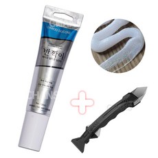 항균 튜브형 바이오 반짝이 실리콘 백색펄(다기능 실리콘제거기 증정) 주방 욕실 싱크대 방수, 1개