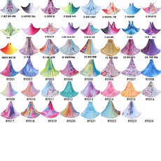 새틴 플라잉 요가 튜빙 미터 RY002, 1개, 그라데이션 7미터