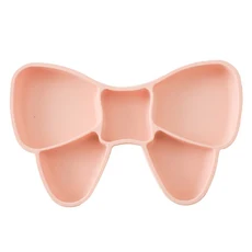 아기 식기 세트 BPA 프리 실리콘 보우 접시 타이 볼 포크 식품 플레이트 스테인리스 스푼 미끄럼 방지 식기 신생아 수유 도구, Peach bowl, BPA FREE, 워밍 플레이트 적합