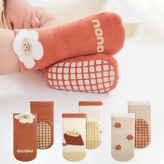 몽실이 소프트 미끄럼방지 삭스 3종 유아 아동 논슬립 봄 가을 양말