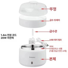 개 보온 반자동급수기 길고양이 가열 고양이, 워터 A