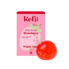 케피 젤리비누 3종 비건 말랑이 솝 올인원 약산성 아기 유아, 캐피버블 젤리비누 스트로베리, 110g, 1개