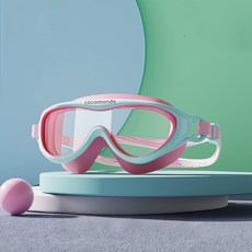 코코몽드 KC인증 프리미엄 와이드 어린이 물안경, 1개, 핑크