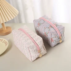여성 잔꽃 무늬 미니 퀄팅 파우치백