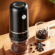 Voltmate 커피그라인더 무선 전동 휴대용 30단계 자동 대용량 원두 분쇄기, 블랙