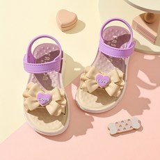 DIU 兒童涼鞋夏季女童軟底公主寶寶防滑沙灘學生塑料鞋