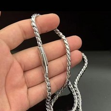鈦鋼扭鱗龍骨男士項鍊 百搭按扣手鍊