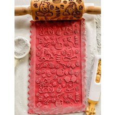 쿠키 밀대 엠보싱 크리스마스 베이킹 DIY 쿠키틀 몰드 홈베이킹 카페 제과 장식세트, TI 롤링 핀 위니 더 푸