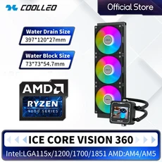 쿠쿠스토어 쿨리오 아이스 코어 비전 30 CPU 올인원 수냉 라디에이터 엠퍼러 스마트 디스플레이 AIO 액체, 01 ICECORE VISION 30BK