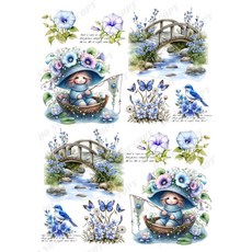 TF-童話0005-2 水轉印/熱轉印/水晶貼紙, 1個, 藝術紙-A4
