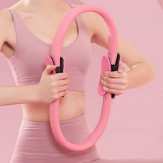 요가링 운동 홈트 스트레칭 근력 코어 다이어트, 37cm 블랙, 1개