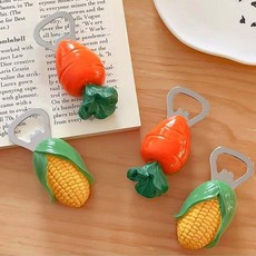 오프너 마그넷 / 냉장고 자석 병따개 당근 옥수수 치즈 야채 채소 인테리어 주방 소품, 1개, 오프너 마그넷-03.옥수수