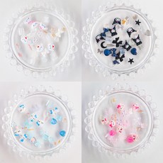 컬러테마 산리오 반짝 캐릭터 네일 파츠 세트 네일아트 스톤 큐빅, 핑크 마이멜로디, 1세트