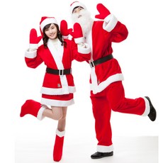국산 산타복 세트 고급 여5종