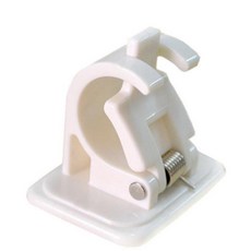 米諾諾黏貼式橫桿掛勾2入 黏氈式桿子固定夾 窗簾桿掛勾 掛杆端部掛夾【GN250】, 1個