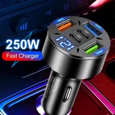 3USB 차량용 충전기가 디지털 디스플레이 자동차 전화 헤드 모바일 충전 PD 어댑터